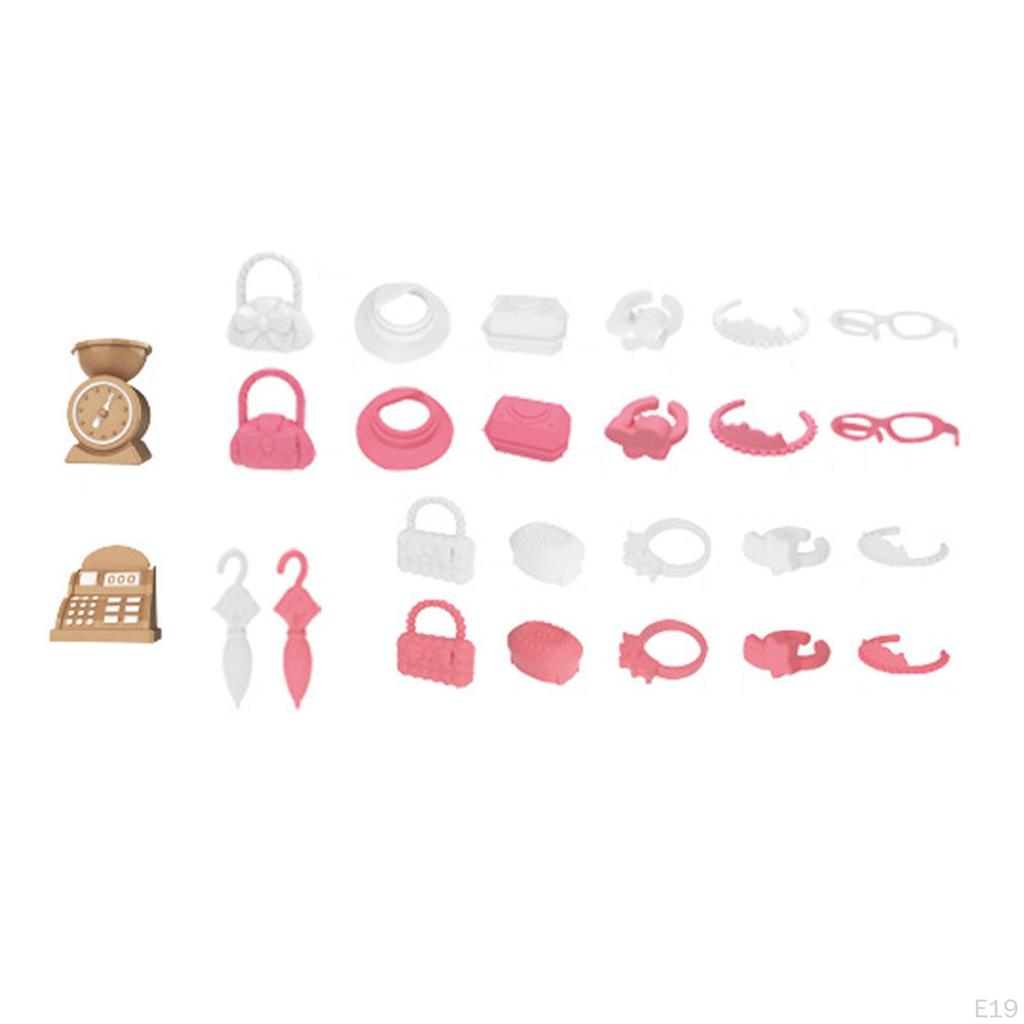 Cute Dollhouse Furniture Set 1/12 Accessories Assemble Miniature Model Parent Child Interaction
