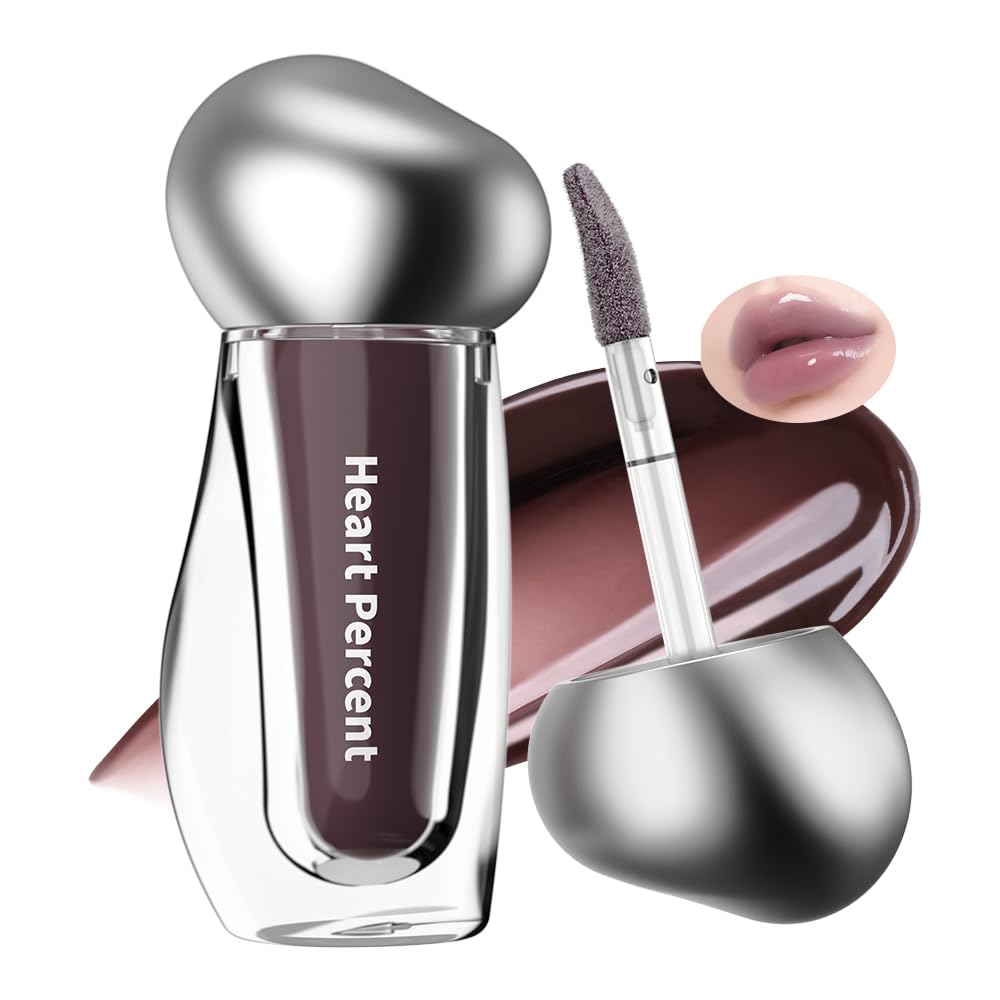 Heart Percent Dote On Mood Über Schmelzendem Gloss, 3,8ml, #06 Plum Noir, für ein voluminöses Aussehen und hochhaftende, glänzende Lippen.