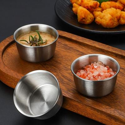 Taza Pequeña para Salsa Ramequín de Acero Inoxidable Bol para Salsa Mini Taza para Pudín Condimento para Cocina Restaurante