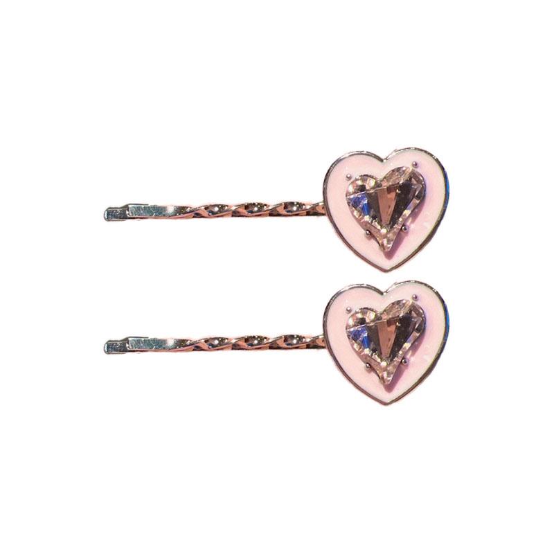 Pink Sweet Water Diamond Hair Clip Women's High End Temperament Duck Billed Clip Hair Accessories