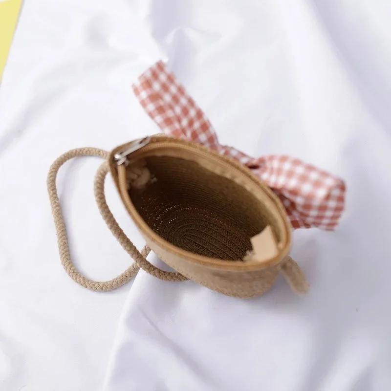 Women Creative Gifts Summer Straw Hat Korean Version Big Bow Sun Hat Outdoor Outing Sunscreen Beach Hat Girl Baby Cool Hats