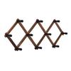 Expandable Wooden Coat Rack Wall Mount Hanger with Pegs for Hats and Mugs Space Saving Baseball Caps Organizer