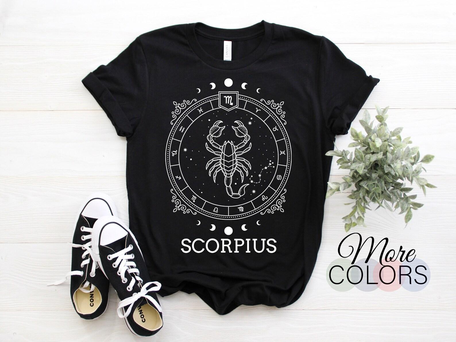 Scorpio Astrological Zodiac Sign T-Shirt, Scorpius Born October November Month Gift, Birthday Present For Family, Horoscope Astrology, 110