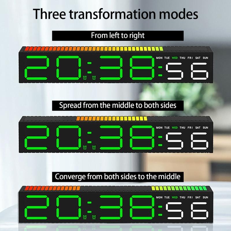 Digital Alarm Clock With Large LED Display 12/24 Format For Home Or Office Decoration Modern Look