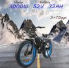 E-bike Mountain Electric Bike DP2603 3000W Dual Motor 52V32AH Battery City Commuter Electric Cycle 26 Inch Hydraulic Brake E-bike Adult