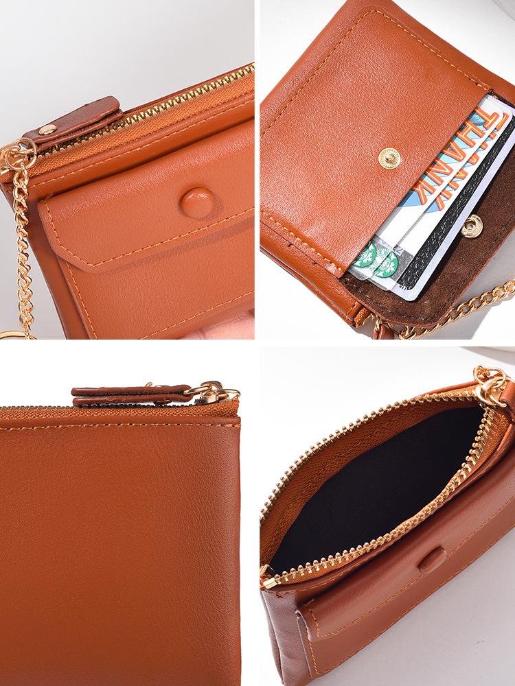 Kompaktní dámská klíčenková peněženka: Mini peněženka na mince a úložná taštička pro dámy