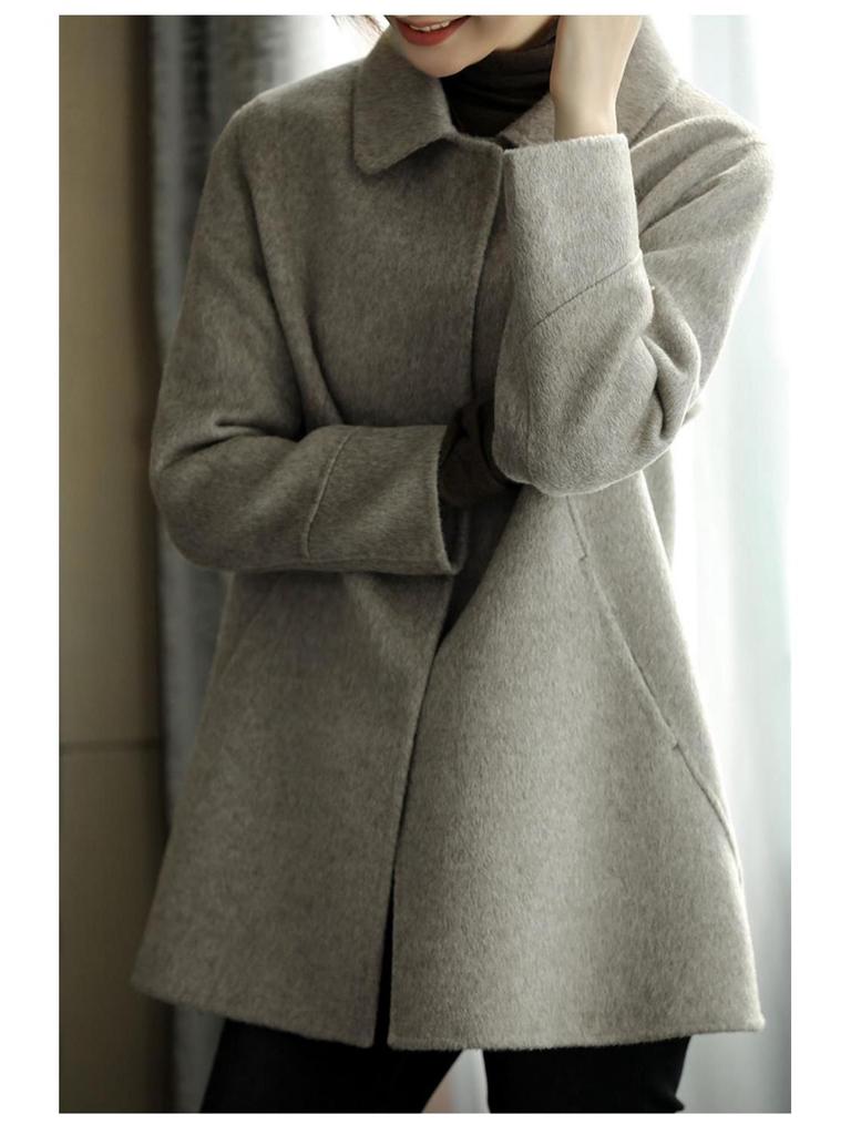 2023 Autumn/Winter Chic Loose Casual Slimming Wool Coat - Versatile & Stylish