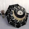 Golden Celestial Wheel Mandala Umbrella, Portable 3-Fold Umbrella for Men & Women,Christmas Gift ES256
