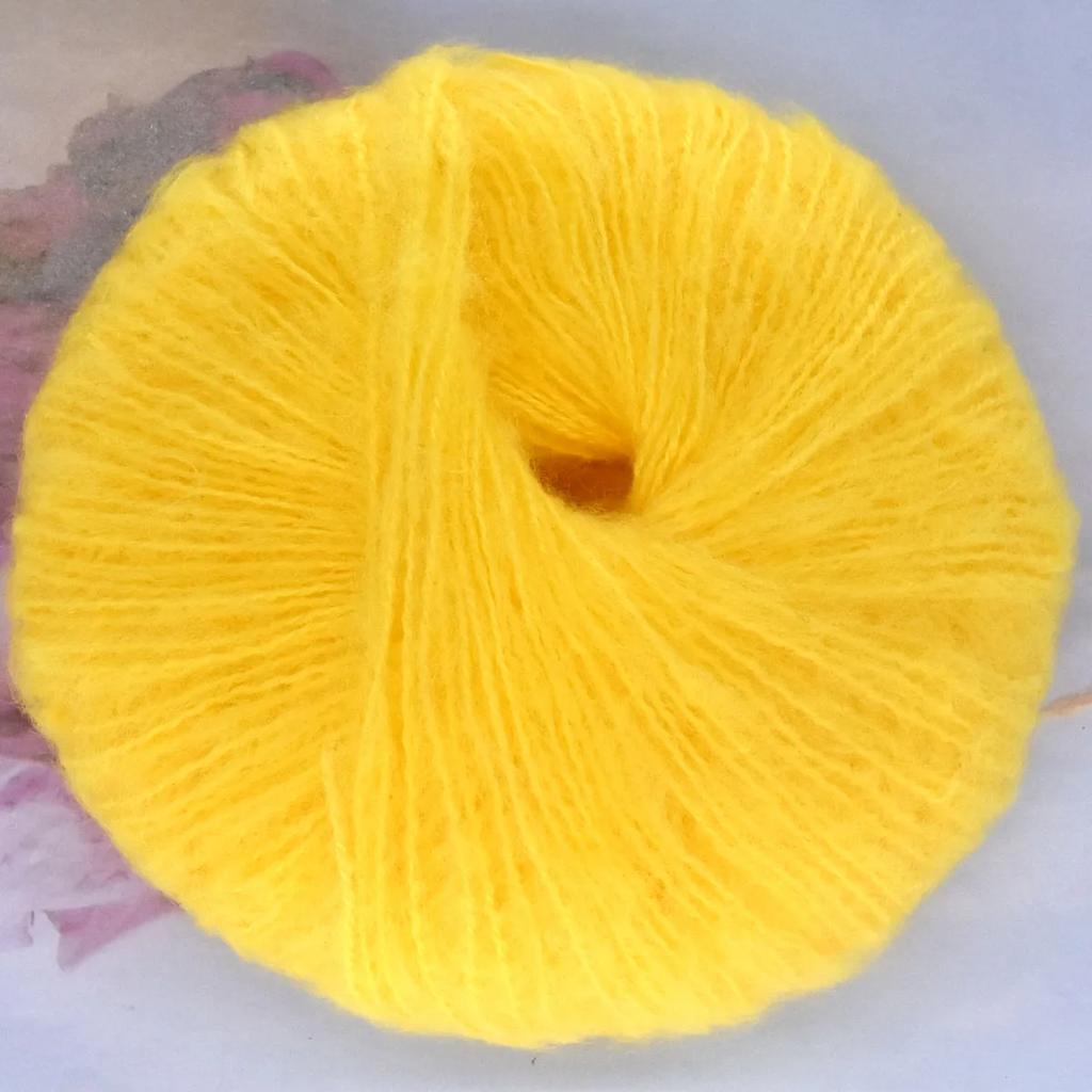25g Soft 40% Acrylic 60% Mohair Yarn 160m/175yd Plush Yarn Hand Knitting Crochet Sewing DIY Shawl Scarf Thread