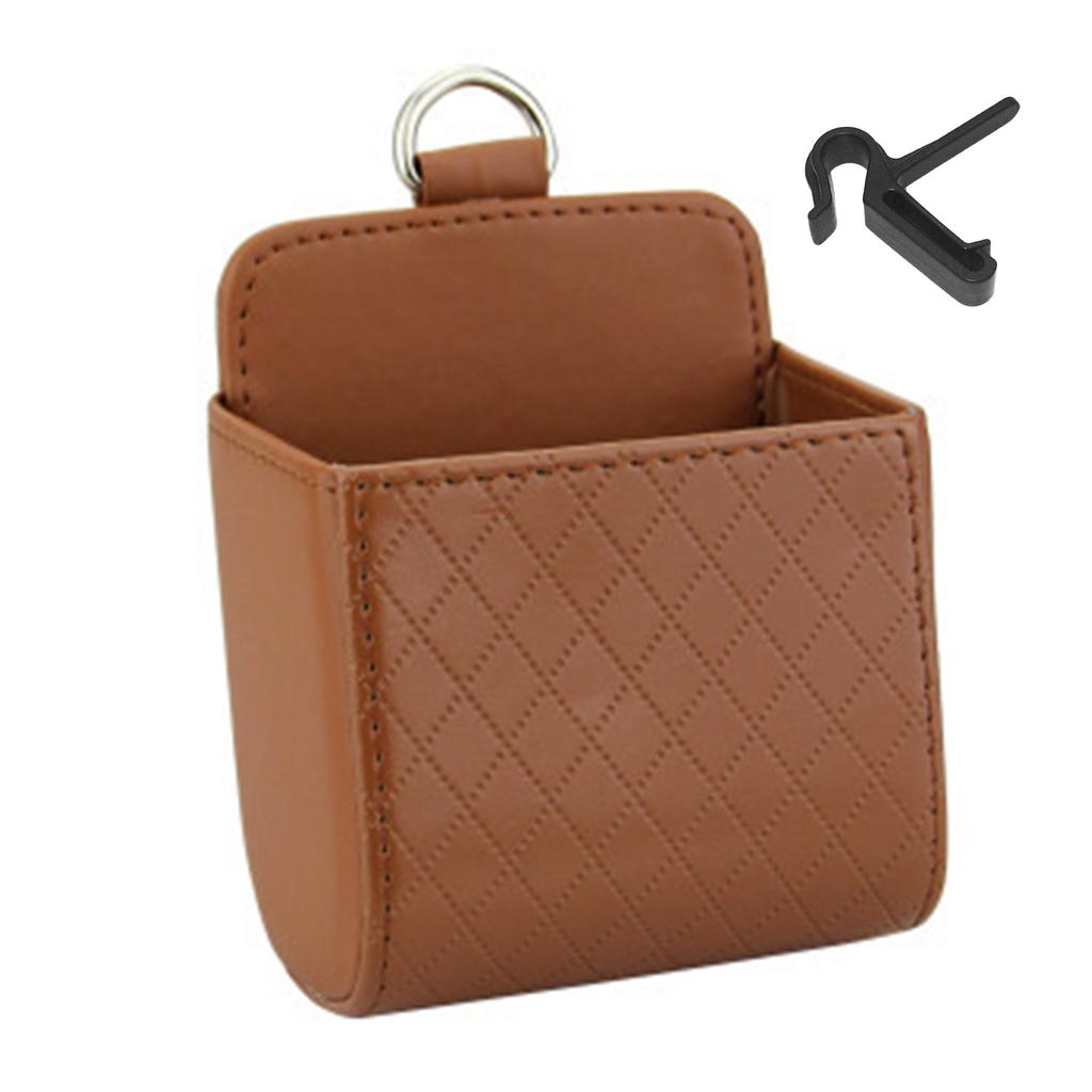 Car Airs Vent Storage Bag,Dashboard Tidy Hanging Leather Organizer Box,Glasses Phone Holder,Storage Organizer Car Accessorie