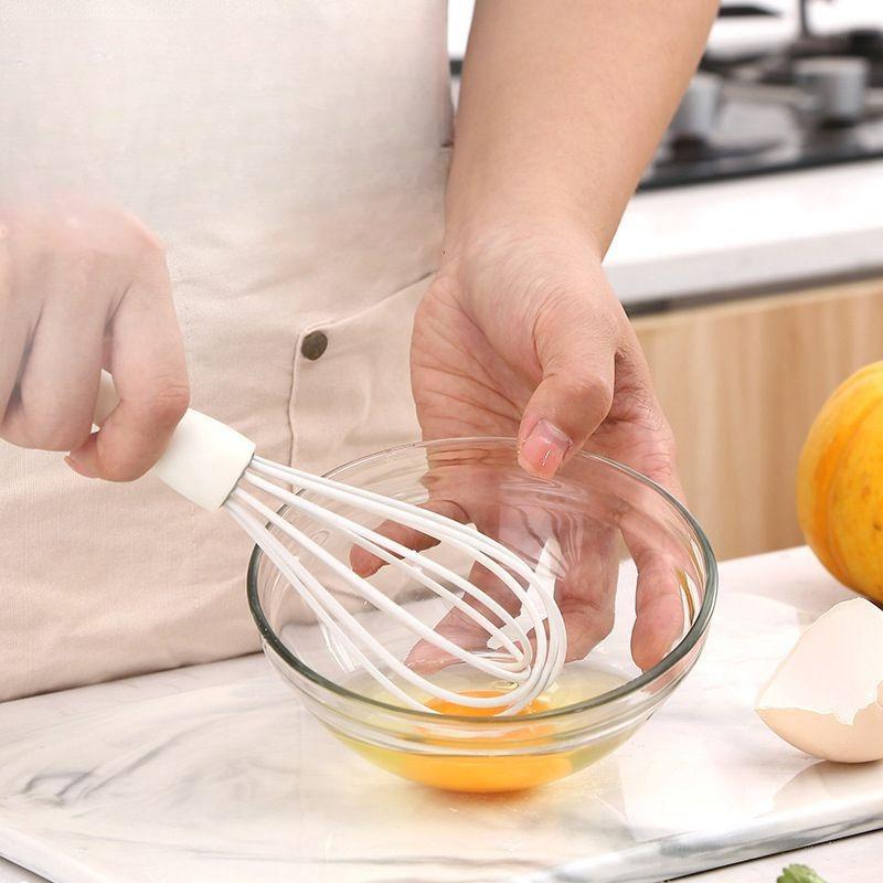 Silicone Kitchenware - Non-Stick Heat Resistant Cooking Tools Including Cake Spatula, Food Tongs, Whisk and Grease Brush