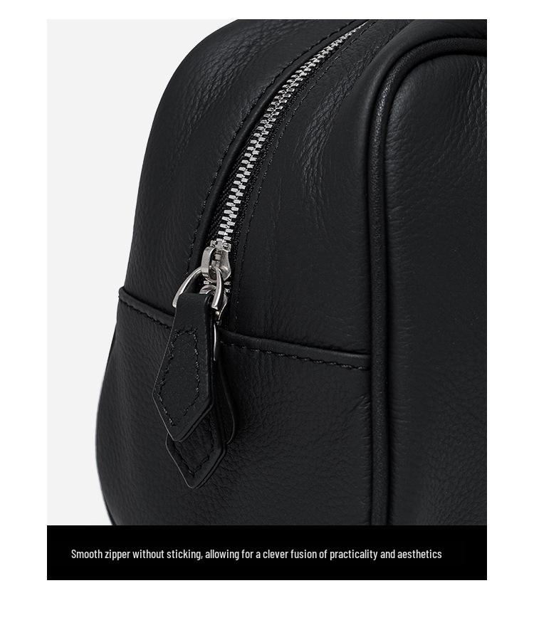 Autumn & Winter Genuine Leather Women's High-End Boston Crossbody Handbag