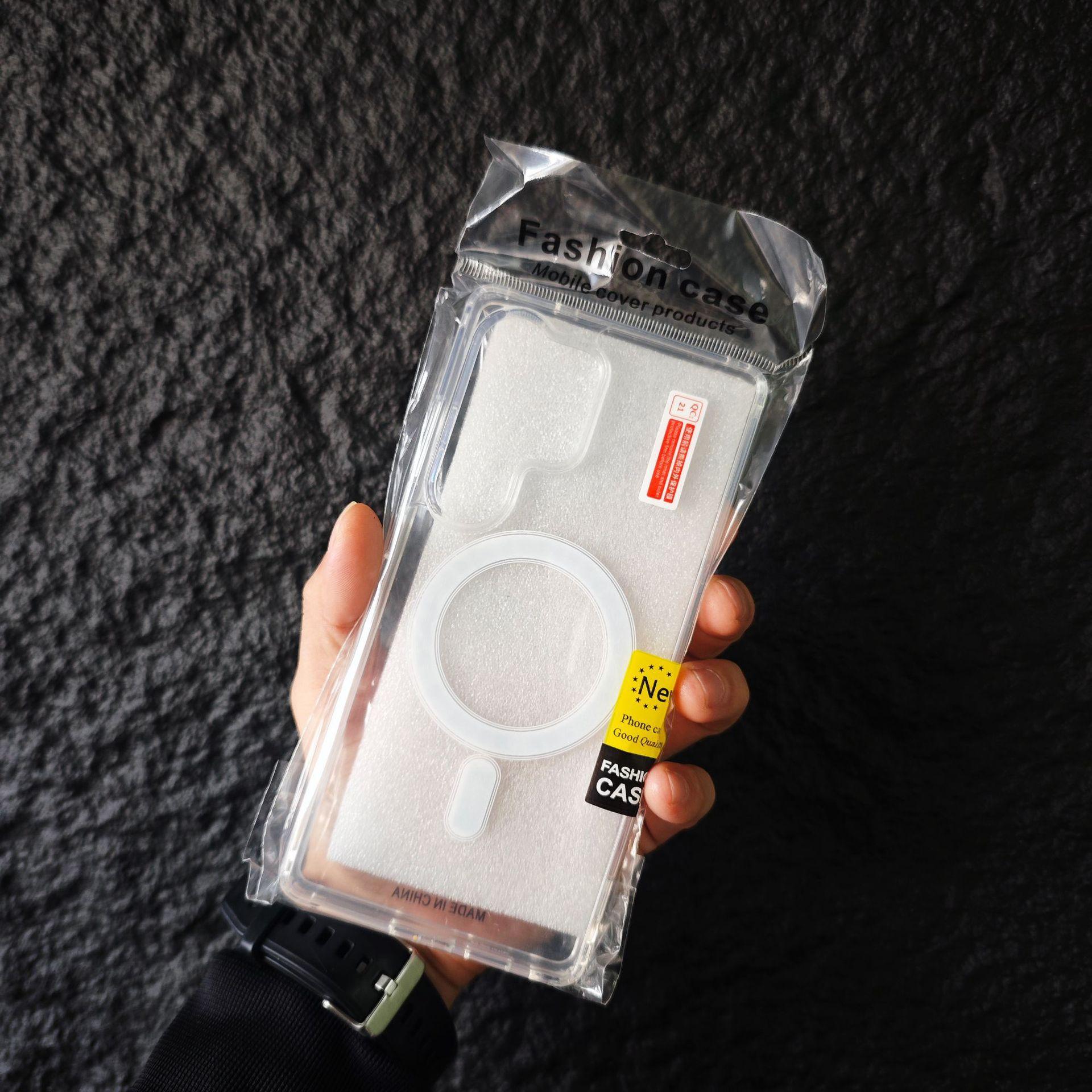 

Suitable for Samsung S25EDGE Transparent Magnetic Phone Case S24ULTRA Acrylic High Transparent Protective Case A56 Samsung F14/M14