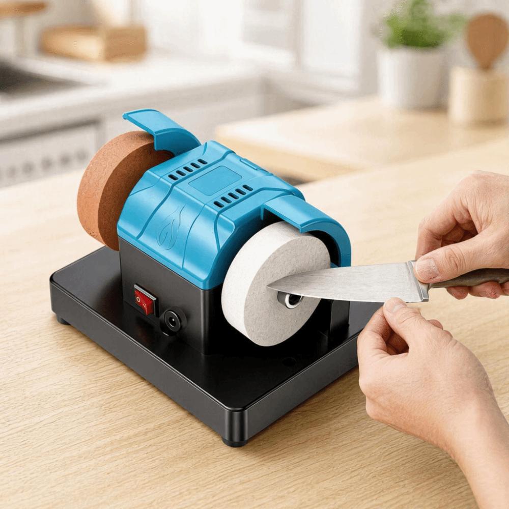 Motor-Driven Mini Bench Grinder Dual Wheel Electric Polishing Machine Electric Sharpener Garage