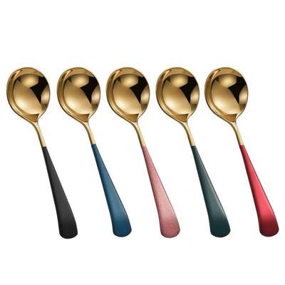 5 Farben Hohe Qualität 1 stücke Elegante Kaffeelöffel Edelstahl Dessertlöffel Küchenutensilien Fash