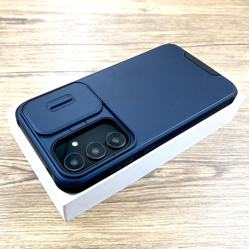 Stoßfeste Panzerhülle für Samsung Galaxy S25 A56 A55 A36 A15 A35 A54 A53 5G 4G S24 S23 S22 S21 Ultra Plus FE Kamera-Schiebeabdeckung