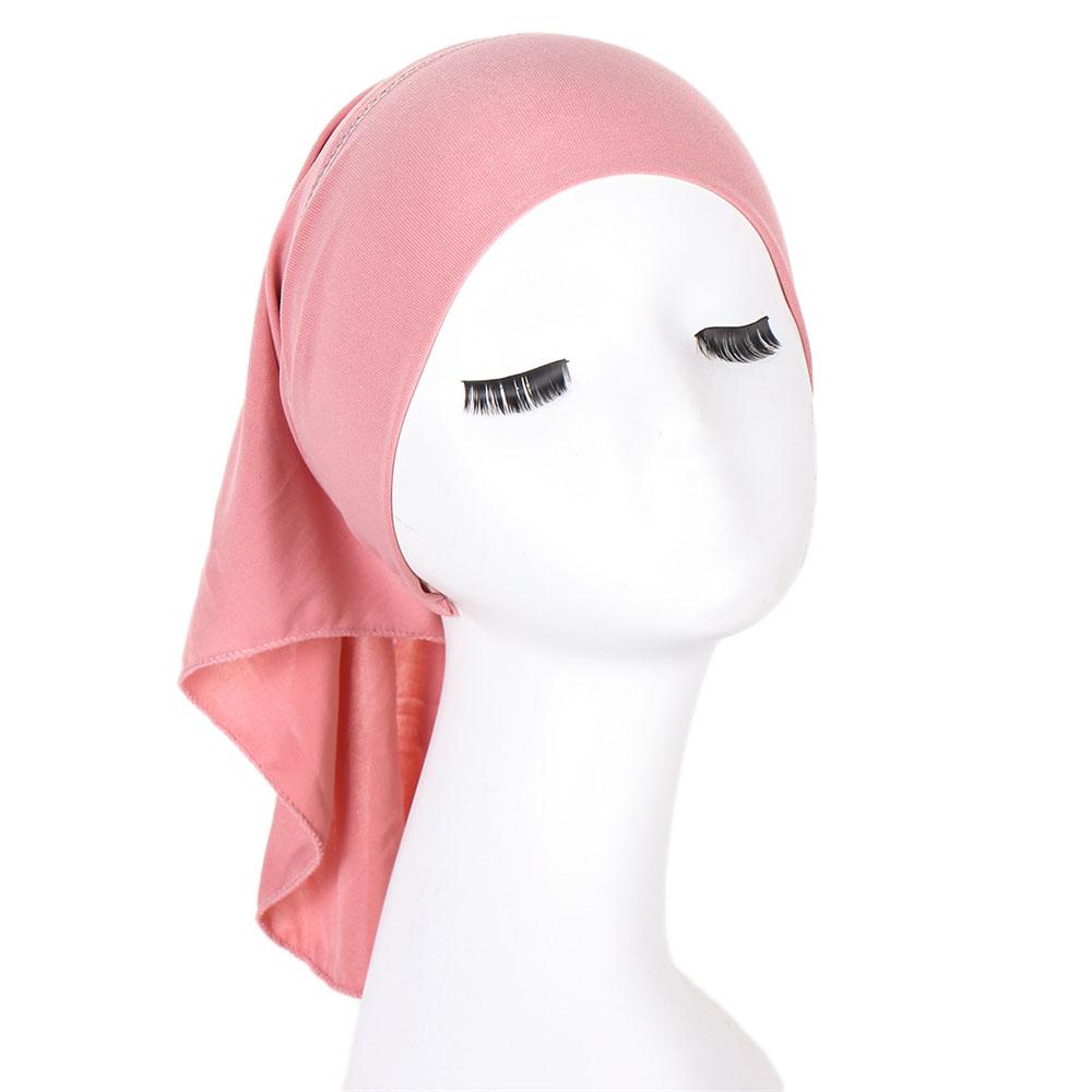 

Мягкая женская внутренняя шапочка-хиджаб, мусульманская эластичная шапочка-тюрбан, сплошной исламский подшлемник, женская повязка на голову, шапочка-труба, тюрбан Mujer