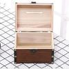 Decorative Locking Wooden Coin Saver Bucolic Treasure Box For Home Office Kids Bedroom Storage Accessories