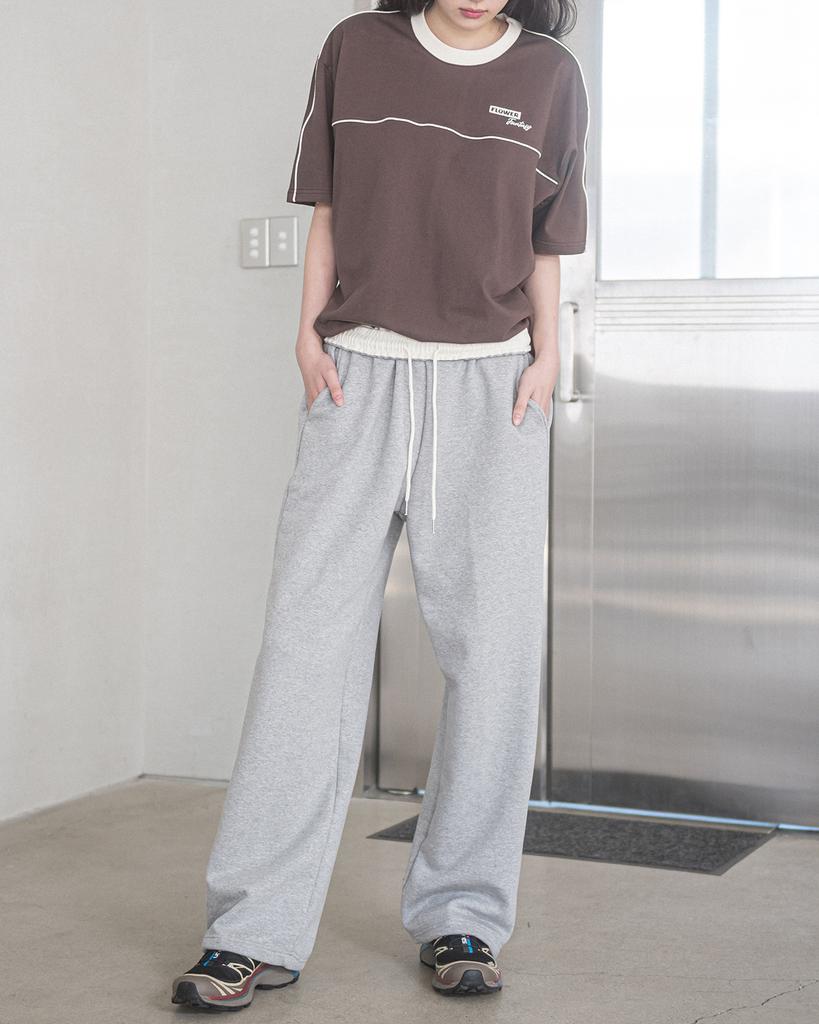 HAVISM Waist Contrast 2-Way Sweatpants(Grey)