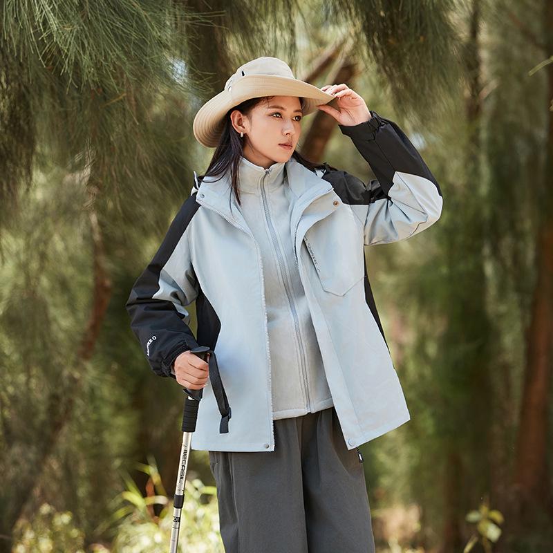 

Couple s Outdoor Winter Windbreaker: 3-in-1 Detachable, Waterproof, Thick Jacket for Men & Women 3XL