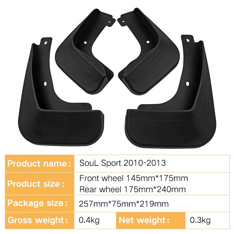 Pasuje do Kia SouL Sport 2010-2013 Shor Sport, skóra na błotnik samochodowy