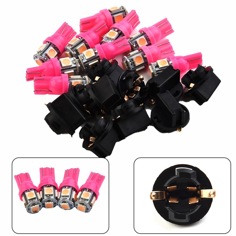Instrument LED Bulbs Kit Light Purple T10 194 10Pcs