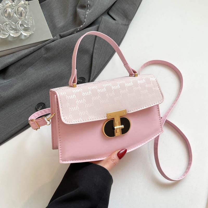 Fashion High-end Texture Light Luxury Design Sense Portable Shoulder Bag Versatile Commuter Solid Color Messenger Bag Women