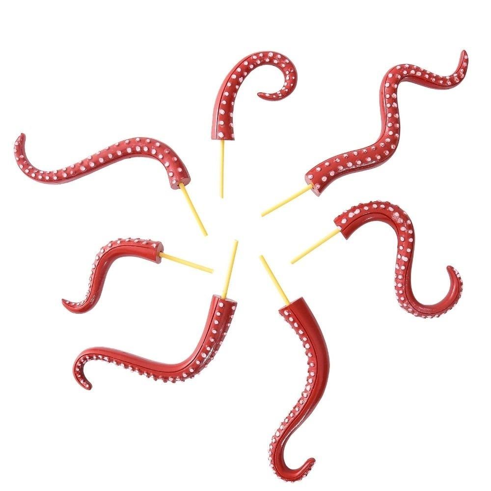 

Garden Decor Sea Tentacle Resin Decoration 7-piece Set Flowerpot Resin Decoration Home красный