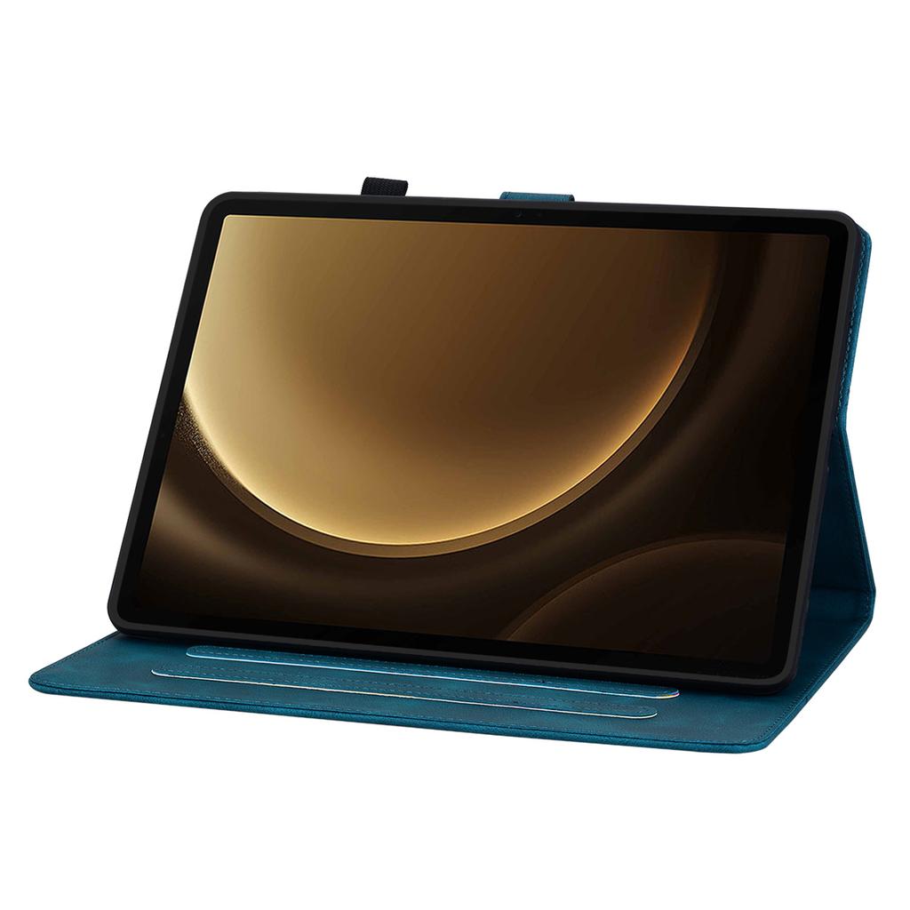 För Samsung Galaxy Tab S9+ (Galaxy Tab S9+ Wi-Fi SM-X810;Galaxy Tab S9+ 5G SM-X816B).Utsökt PU-läderfodral med blommig präglad design till surfplattan