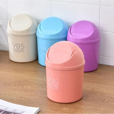 Car Universal Waste Bin with Lid Desktop Office Organizer Storage Home Garbage Basket Container Table Trash Bin Small Trash Can