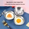 New Stainless Steel Steamed Egg Mold Egg Poached Egg Boiled Egg Artifact Steaming Plate Love Kitchen Heart-shaped Poached Egg