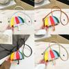 Rainbow Umbrella Bag With Pu Material For Street Style Daily Use