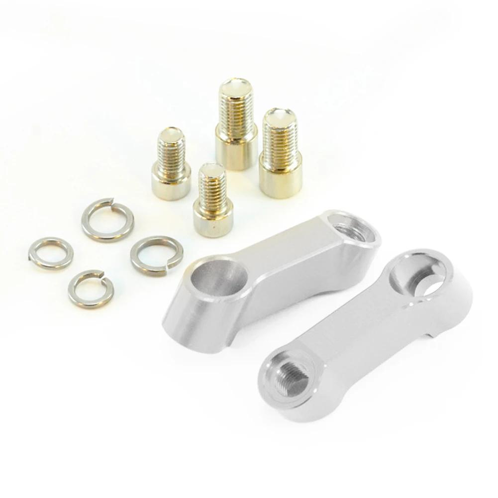 2 STÜCKE Universal Motorrad Rückspiegel Verlängerung Riser Extend Adapter Modifizierte Vordere Transfer Basis Verbreiterung Halterung