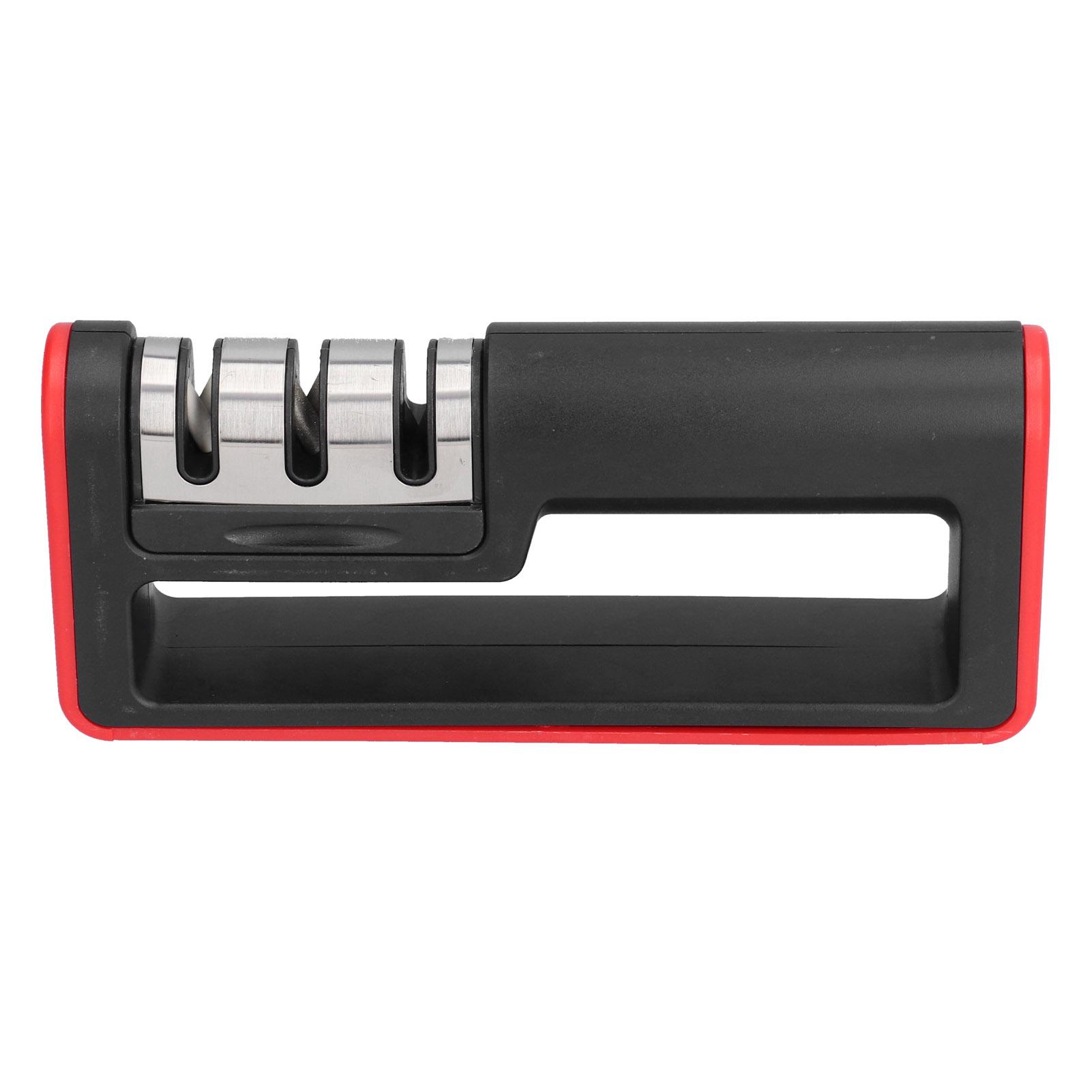 Household 3 Stages Manual Knife Sharpener Multifunctional Stainless Steel Knife Grinder XS（old）