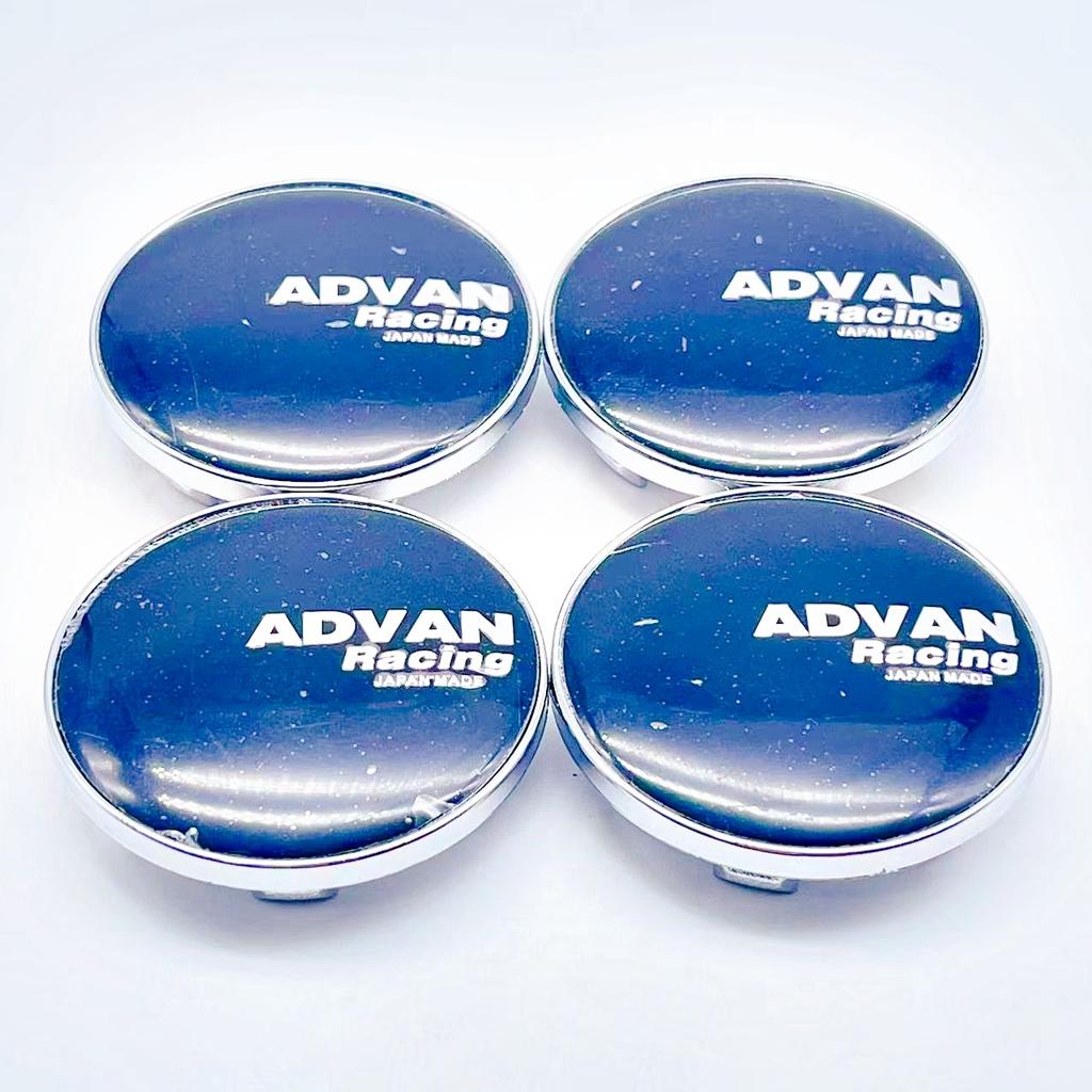 4pcs/Lot High Quality ADVAN Racing Emblem Logo 59mm Car Wheel Center Caps High Cap Accessories Wheels Hub Rim Hubcaps Cover
