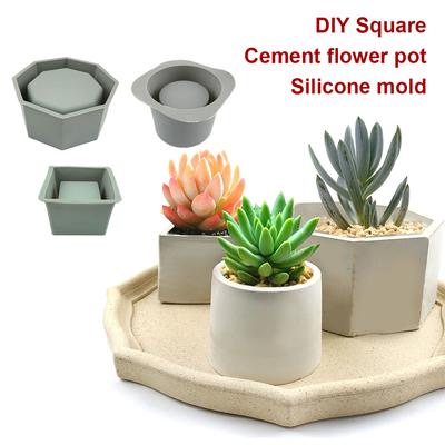 DIY Silicone Plant Flowerpot Mold Concrete Flower Pot Mould Planting