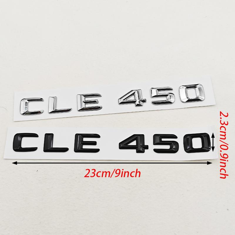 3D ABS Car Letters Logo CLE300 CLE450 Badge Sticker Rear Trunk Emblem For Mercedes Benz CLE300 CLE450 Auto Model Accessories
