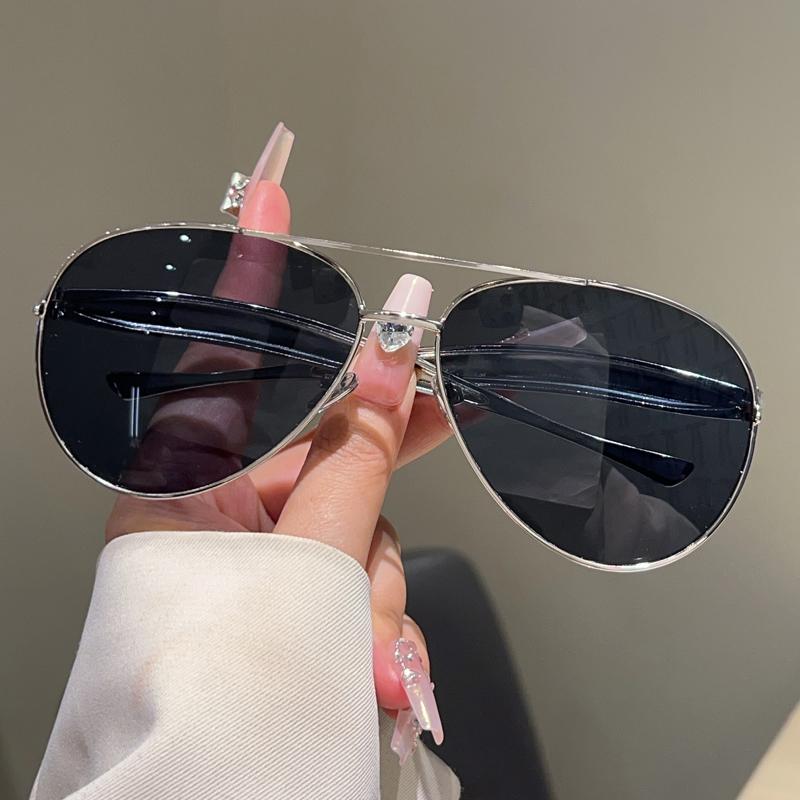 Vintage Pilot Sunglasses Men Fashion Oversized Outdoor Shades New Women Trendy Luxury Brand Design Anti-UV Sun Glasses