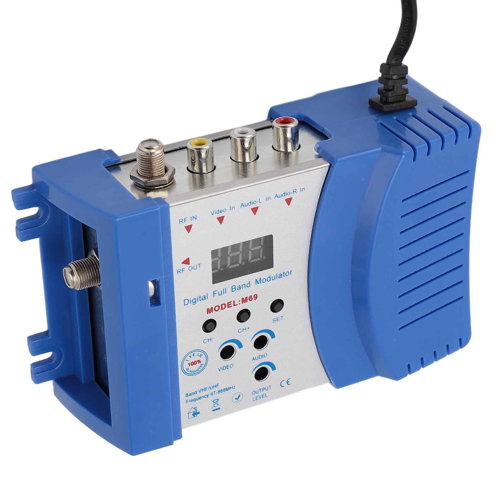 

Преобразователь AV в RF Многофункциональный бытовой цифровой модулятор RHF UHF для спутникового ресивера EU Plug