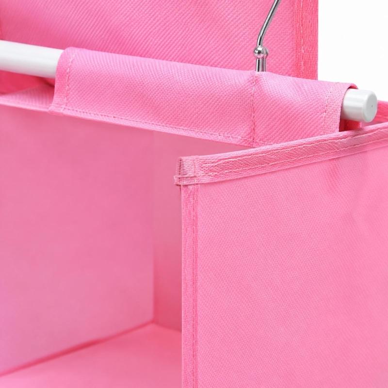 Hanging Closet Shelves for Kids Clothes, 6 Section Weekly Storage with Side Pockets and Fabric Shelf Design for Home Use