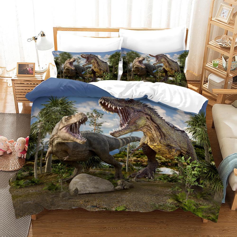 Lyw3D Digital Printing Diy Quilt Set Three-Piece Set European And American Bedding Three-Piece Set