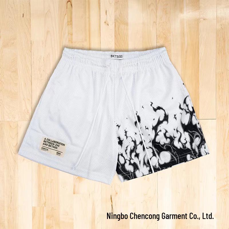 BKTSQD Unisex Quick-Dry Mesh Sports Shorts for Running, Basketball, and Swimming