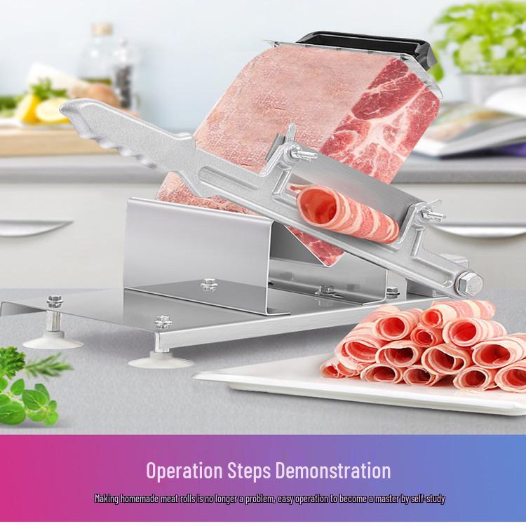 Enhanced Manual Meat and Vegetable Slicer - Perfect for Mutton, Vegetables, and Medicinal Ingredients