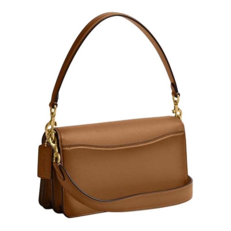 Coach Tabby 26 Classic Logo Decoration Calf Leather Shoulder Handbag Medium Women's Honey Brown