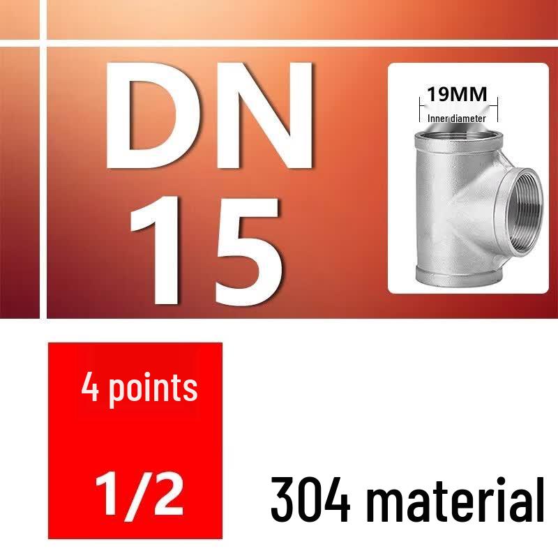 304 Stainless Steel Female Thread Tee Pipe Fitting