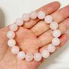 Pink Crystal Bracelet for Women 8mm Round Beads Beaded Bracelets 10mm Semi-Precious Gemstone Bangle Jewelry Gifts