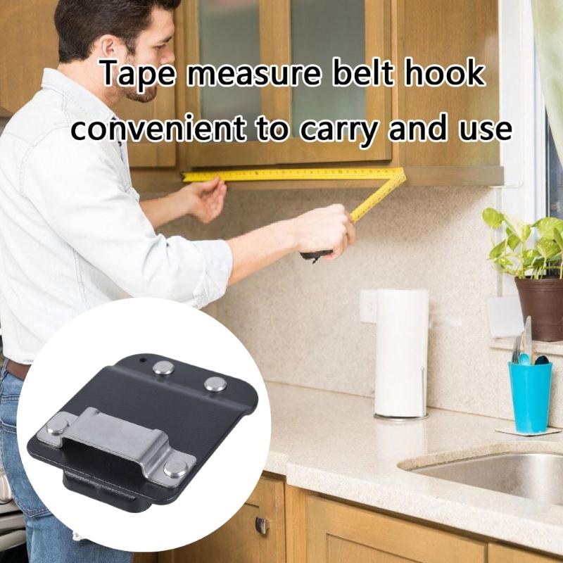Efficient Clip-On Tape Measure Holder With Sturdy Construction Hook Holsters Fit Securely On Belts Tool Bags Work Pants