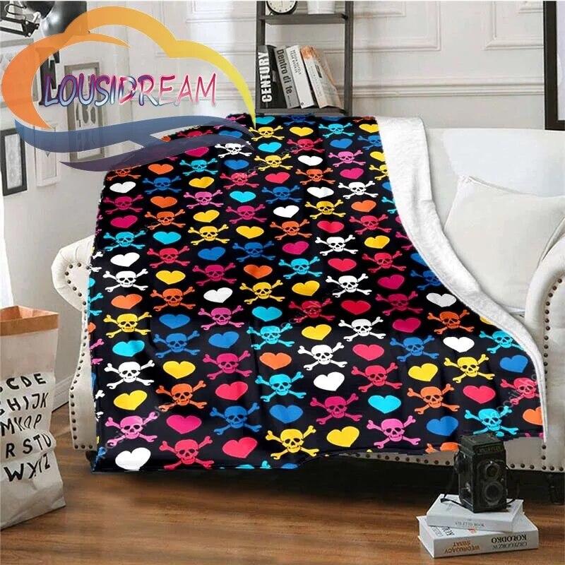 Love-miss You-gift for Girlfriend Fluffy Blanket Flannel Warmth Soft Plush Sofa I Love You Heart Pattern Blanket Tourist
