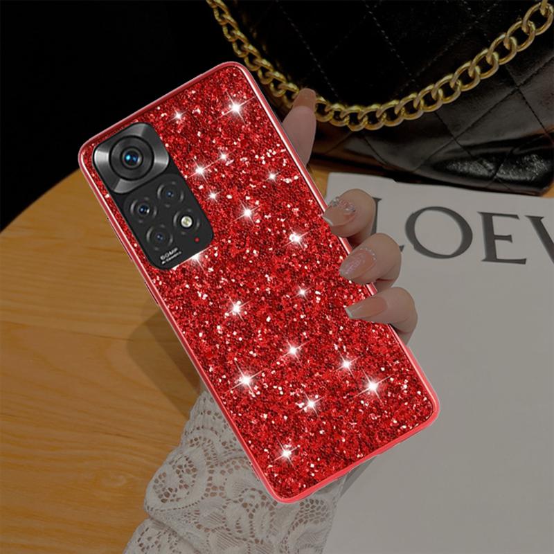 Luxusní pouzdro na telefon Bling Glitter pro Xiaomi Redmi Note 11 10 9 Pro 11S 10S 9S Poco X3 NFC Pro měkký TPU kryt