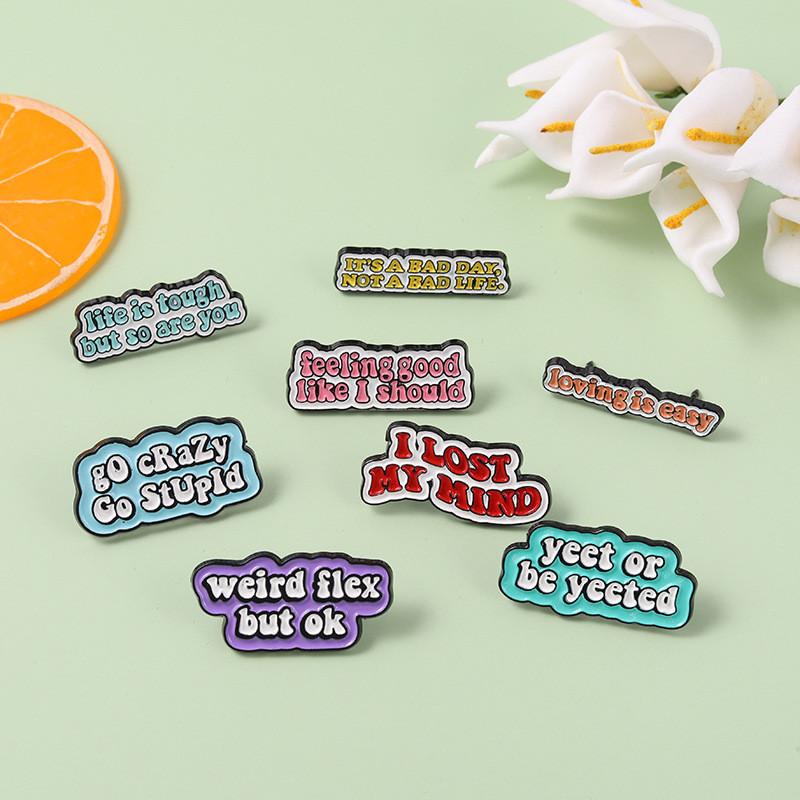 Unique Alloy Letter Brooch Pin For Men And Women Stylish Fashion Accessory